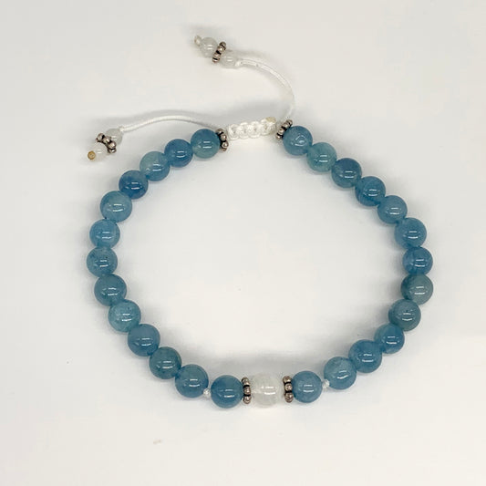 Aquamarine Mala Bracelet