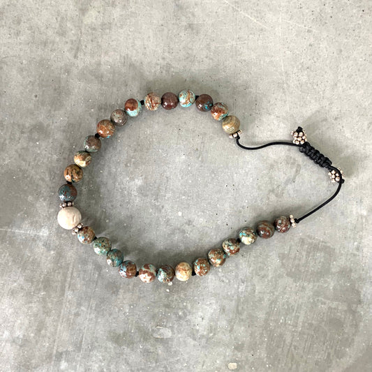 Turquoise Jasper Mala Bracelet